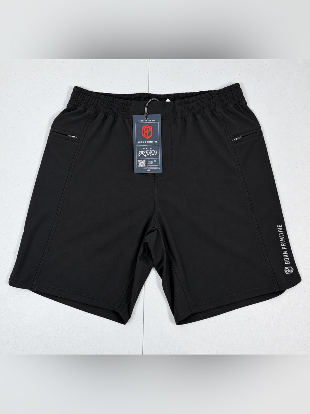 NWT Born Primitive Guardian Short 8” Black Men’s Medium 32 Performance Training
